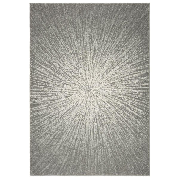 Safavieh 8 x 10 ft. Evoke Contemporary Indoor Rectangular Area Rug, Dark Grey and Ivory EVK228H-8
